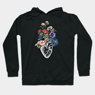 Floral Heart - White Hoodie